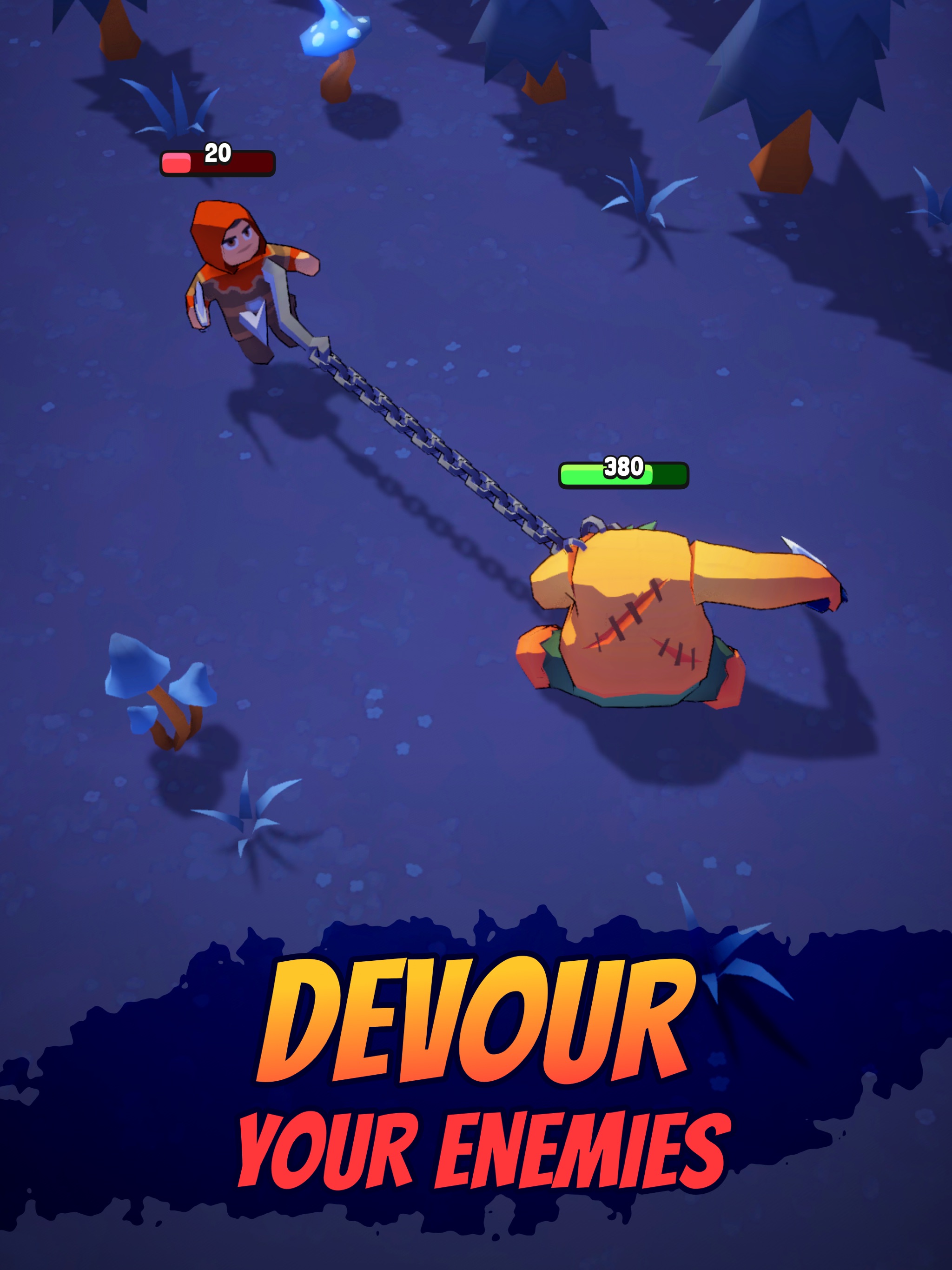 Зимняя локация Butcher Hero с ледяными кристаллами